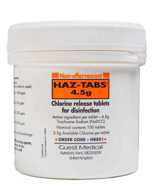 Haz-Tab Chlorine Release Tablets 4.5g | Pack of 100 | Physical Sports First Aid Haz-Tab Chlorine Release Tablets 4.5g | Pack of 100 | Physical Sports First Aid