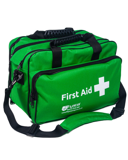 First Aid Holdall Bag | Green, Front View | Physical Sports First Aid First Aid Holdall Bag | Green, Front View | Physical Sports First Aid