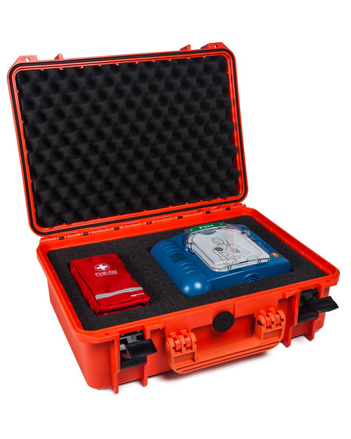 Heartstart HS1 and Prep Kit in Waterproof Case | Physical Sports First Aid Heartstart HS1 and Prep Kit in Waterproof Case | Physical Sports First Aid