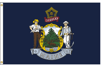 Maine 3'x5' Nylon State Flag 3ftx5ft Maine 3'x5' Nylon State Flag 3ftx5ft