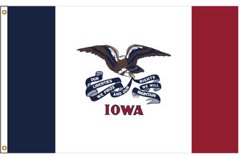 Iowa 4'x6' Nylon State Flag 4ftx6ft Iowa 4'x6' Nylon State Flag 4ftx6ft