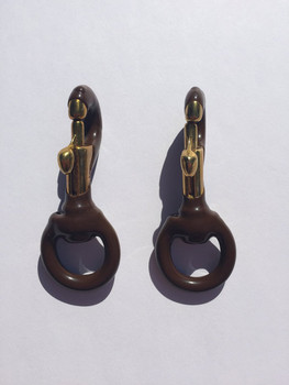 Inch Brown Rubber Coated Brass Swivel Snap Inch Brown Rubber Coated Brass Swivel Snap