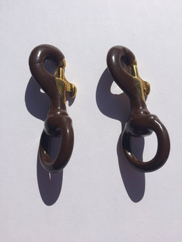 Inch Brown Rubber Coated Brass Swivel Snap Inch Brown Rubber Coated Brass Swivel Snap