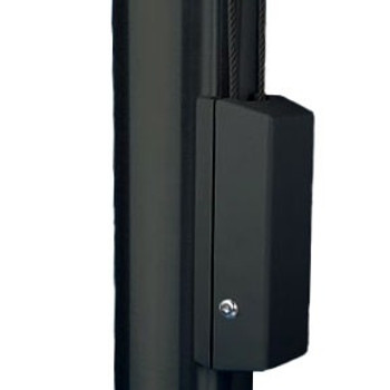 Black Cleat Cover Box With Cylinder Lock Fits 3"-3.5" Pole Diameter Black Cleat Cover Box With Cylinder Lock Fits 3"-3.5" Pole Diameter