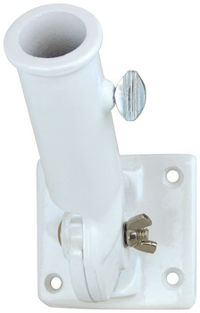 1 Inch White Painted Aluminum Adjustable Flag Pole Bracket 1 Inch White Painted Aluminum Adjustable Flag Pole Bracket