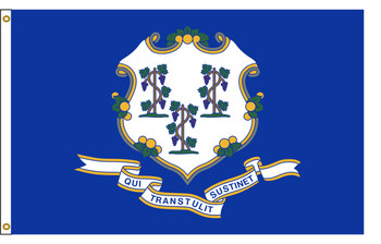Connecticut 6'x10' Nylon State Flag 6ftx10ft Connecticut 6'x10' Nylon State Flag 6ftx10ft