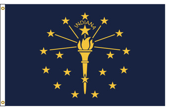 Indiana 6'x10' Nylon State Flag 6ftx10ft Indiana 6'x10' Nylon State Flag 6ftx10ft