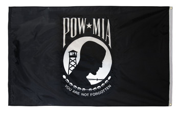 POW MIA Perma-Nyl 3'x5' Nylon Double Seal Flag By Valley Forge Flag POW MIA Perma-Nyl 3'x5' Nylon Double Seal Flag By Valley Forge Flag