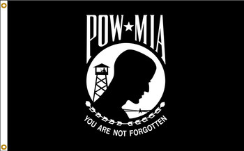 Front side of the POW MIA flag Front side of the POW MIA flag