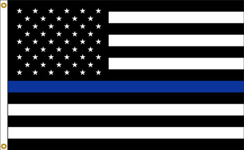 Thin Blue Line US American 2ftx3ft Nylon Flag Thin Blue Line US American 2ftx3ft Nylon Flag