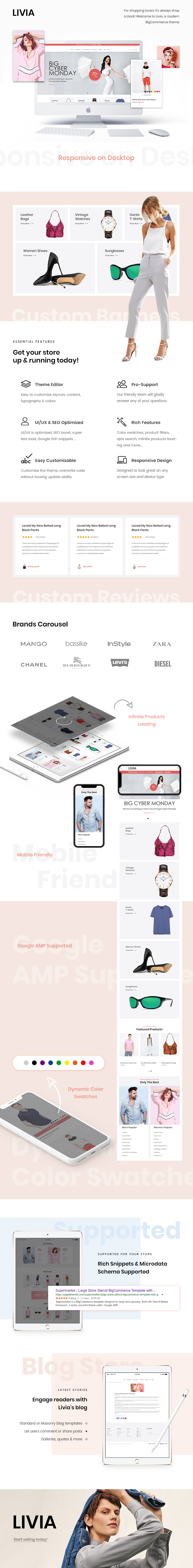 Description of Livia BigCommerce theme