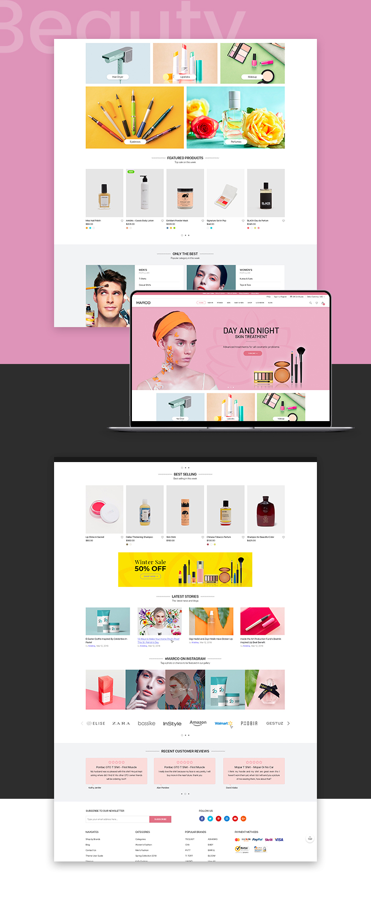 Marco Beauty shopify theme design