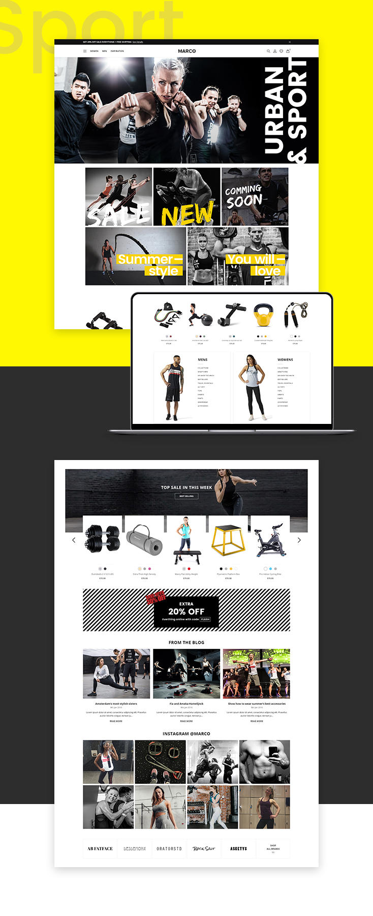 Marco Sportage Shopify theme design