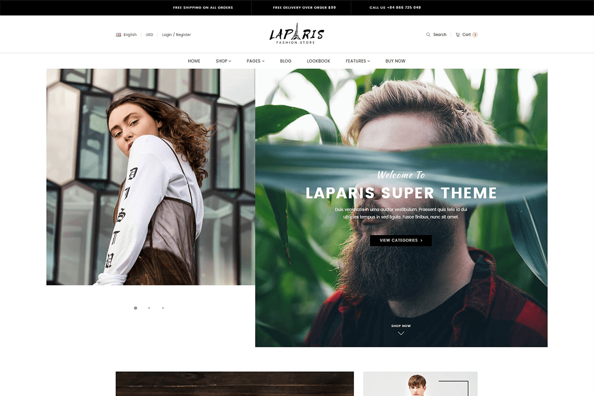 Excellent creative shopify theme for online clothing store