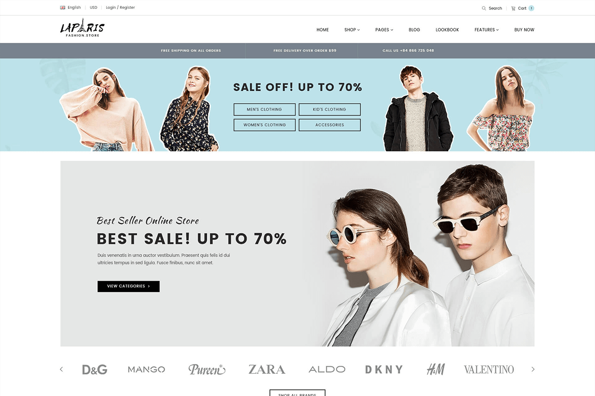 Creative Multipurpose Sections Shopify Theme For Fashion Center