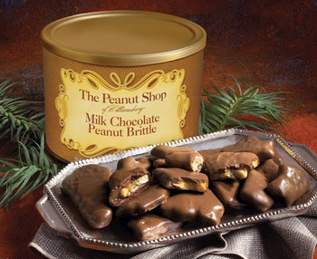 THE PEANUT SHOP OF WILLILAMSBURG MILK CHOCOLATE PEANUT BRITTLE THE PEANUT SHOP OF WILLILAMSBURG MILK CHOCOLATE PEANUT BRITTLE