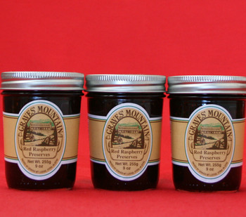 GRAVES MOUNTAIN RED RASPBERRY PRESERVES GRAVES MOUNTAIN RED RASPBERRY PRESERVES