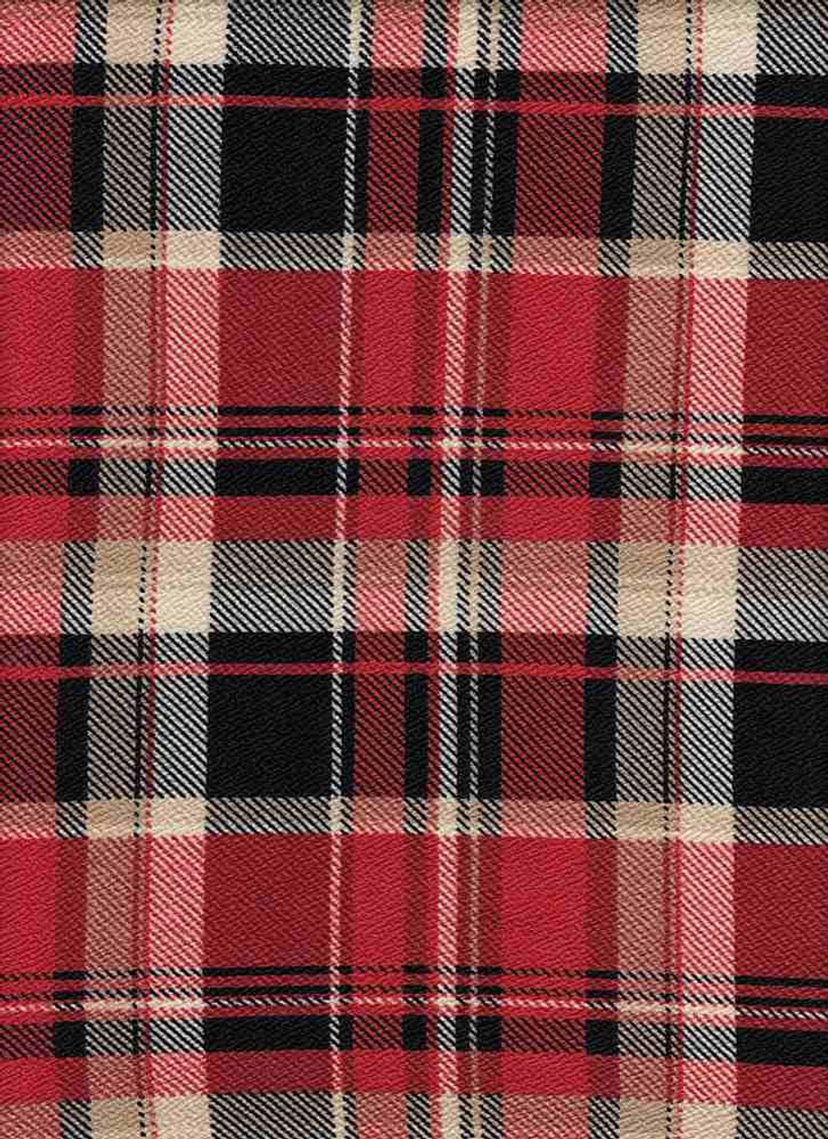 Knits Plaid Liverpool Fabric - Liverpool Pl393 Rust-Black ...