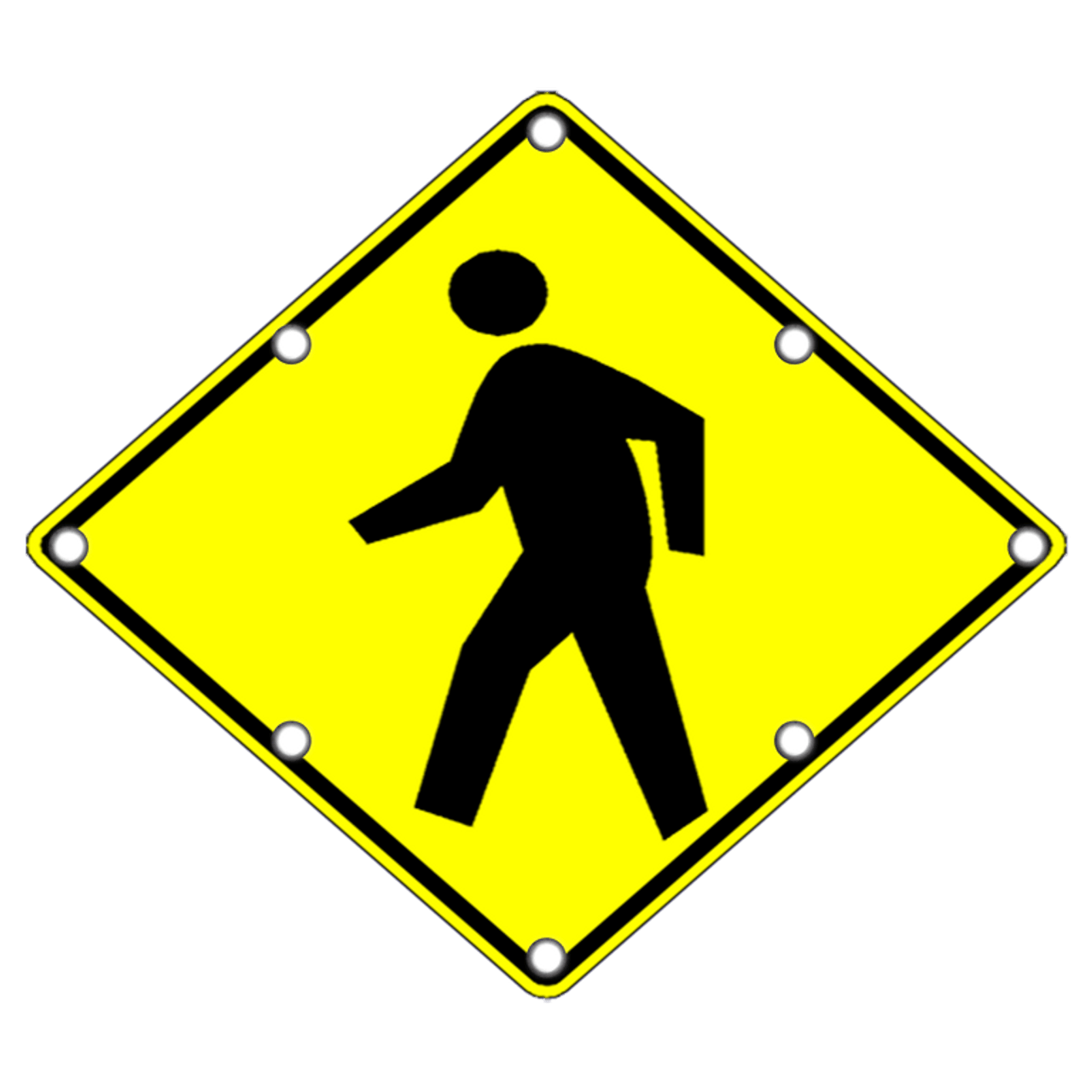 Pedestrian Crossing Warning Traffic Sign Pedestrian Crossing Sign W11 2 Sign