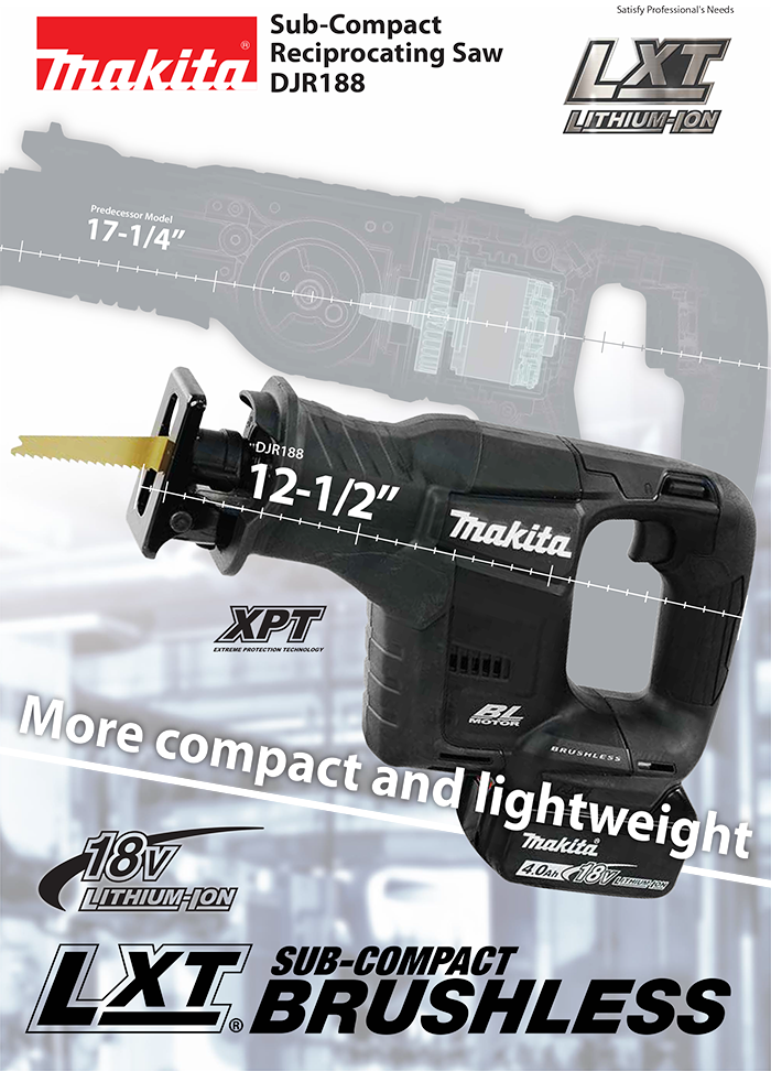 Makita MAK-DJR188ZB 18V BL Sub-Compact 
