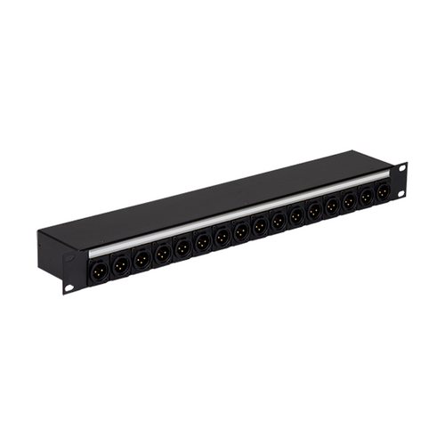 Bittree 1x16 1-RU XLR-to-E3 Bulkhead Panel Bittree 1x16 1-RU XLR-to-E3 Bulkhead Panel
