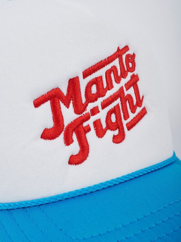 MANTO "CALI " CAP Aqua & White