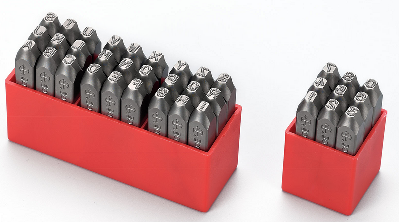 Metal Dot Stamps Letter & Figure Combination Sets (3mm to 12mm) HRC