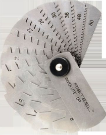 Gear Profile gauges 6 to 80 D.P 14.1/2 PA Imperial gear range 22 profiles