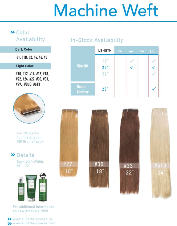 20 Inch Machine Weft Hair Extensions