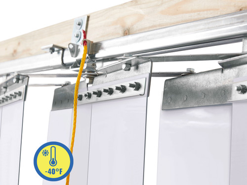 Extra Low Temp Accordion Fold Strip Door Kit