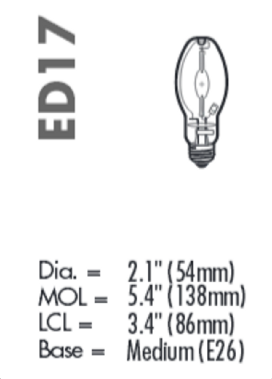 plusrite 175 watt metal halide lamp medium e26 base