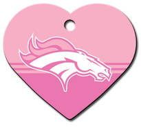 Denver Broncos PINK Pet ID Tag - With Engraving Denver Broncos PINK Pet ID Tag - With Engraving