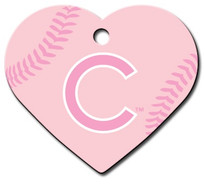PINK Chicago Cubs Engraved Pet ID Tag PINK Chicago Cubs Engraved Pet ID Tag