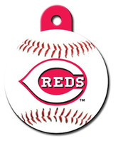 Cincinnati Reds ROUND Engraved Dog ID Tag Cincinnati Reds ROUND Engraved Dog ID Tag