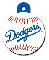 LA Dodgers ROUND Engraved Dog ID Tag LA Dodgers ROUND Engraved Dog ID Tag