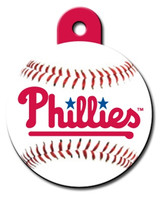 Philadelphia Phillies ROUND Engraved Dog ID Tag Philadelphia Phillies ROUND Engraved Dog ID Tag