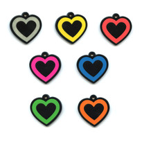 Hot Dog Pet ID Tag - Heart Shaped Hot Dog Pet ID Tag - Heart Shaped