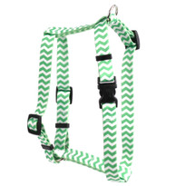 Chevron - Lime Roman Style "H" Dog Harness Chevron - Lime Roman Style "H" Dog Harness