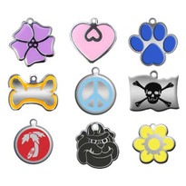 "Steel" & Enamel Engraved Engraved Pet ID Tag "Steel" & Enamel Engraved Engraved Pet ID Tag