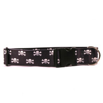2 Inch Wide Black Skulls Dog Collar 2 Inch Wide Black Skulls Dog Collar