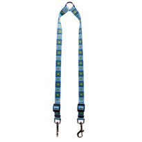Blue Blocks Coupler Dog Leash Blue Blocks Coupler Dog Leash