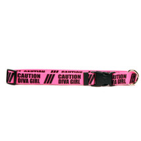 1 Inch - Caution Diva Girl Dog Collar 1 Inch - Caution Diva Girl Dog Collar