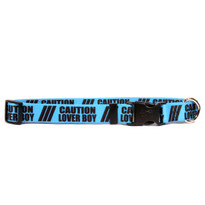 1 Inch - Caution Lover Boy Dog Collar 1 Inch - Caution Lover Boy Dog Collar