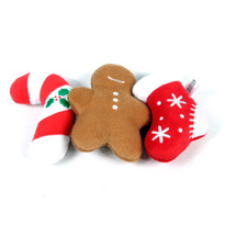 Holiday Plush Squeaker Dog Toy - 3 PACK Holiday Plush Squeaker Dog Toy - 3 PACK