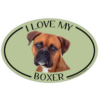 I Love My Boxer Colorful Oval Magnet I Love My Boxer Colorful Oval Magnet