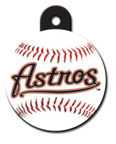 Houston Astros ROUND Engraved Dog ID Tag Houston Astros ROUND Engraved Dog ID Tag