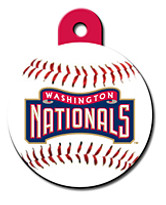 Washington Nationals ROUND Engraved Dog ID Tag Washington Nationals ROUND Engraved Dog ID Tag