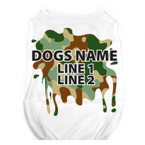 Personalized Green Camo Pet T-Shirt Personalized Green Camo Pet T-Shirt