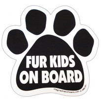 Fur Kids On Board Paw Magnet Fur Kids On Board Paw Magnet