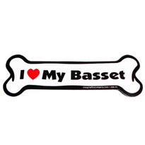 I Love My Basset Bone Magnet I Love My Basset Bone Magnet